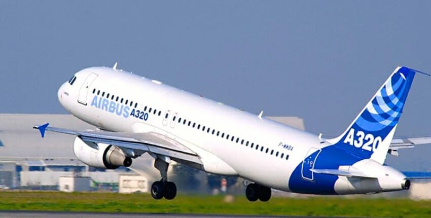 Airbus A320 vol de groupe au décollage