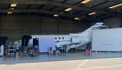 Privatjet mieten : Dreharbeiten für Werbe- und Kinofilme