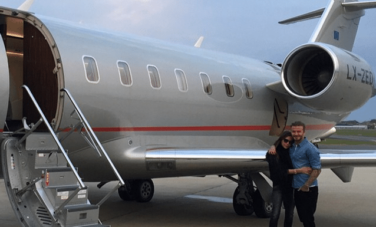 private jet David Beckham