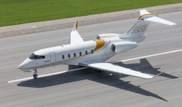 location jet privé : Challenger 3500 Bombardier sur piste