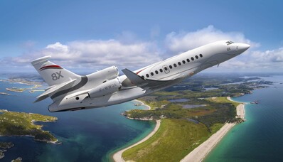 Die Falcon 8X verbessert ihre Kabine