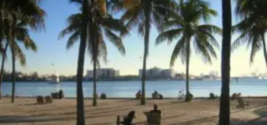 location de jet privé – Miami plage paisible avec palmiers