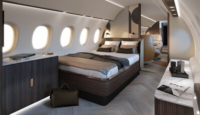 Schlafen in einem Flugzeug in Terre: eine andere Sicht auf den Privatjet