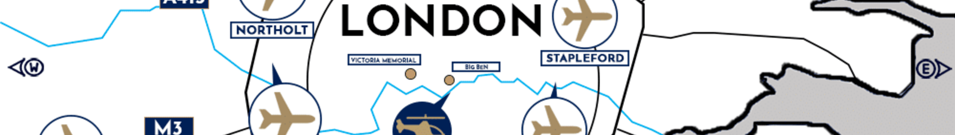 Wo kann man in London mit dem Privatjet landen?