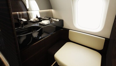 Der Luxus der Toiletten an Bord von Privatjets