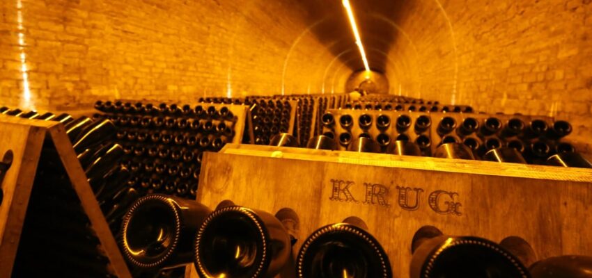 krug champagne en helicoptere